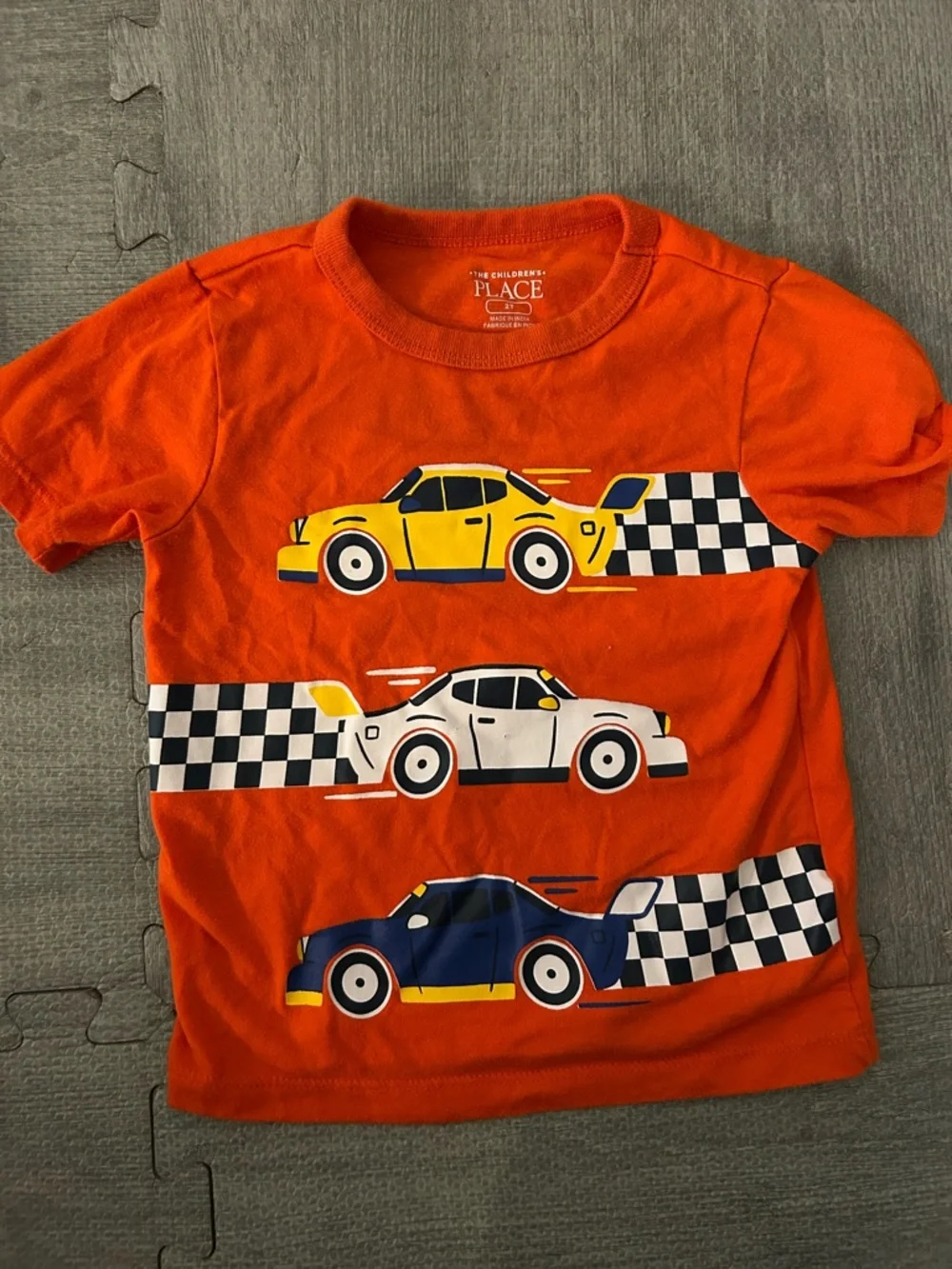 The Children's Place Orange and Blue Graphic Tee Set. (2 shirts)